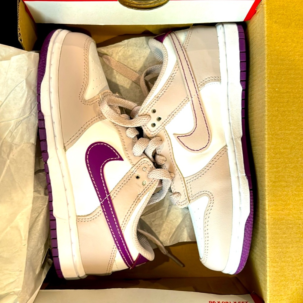Kids bike dunks - Purple top and white new never worn Nike dunk 13 C